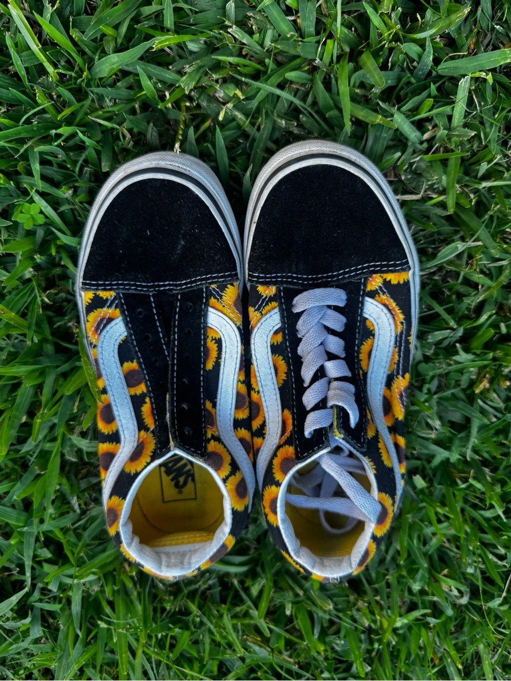 Vans Kids Old Skool Sunflower Sneakers - Black/Yellow